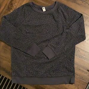 Black/grey Leopard Print Pullover